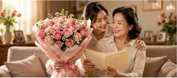 hoa hồng tặng mẹ